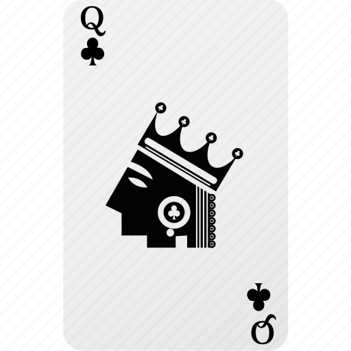 Queen poker card icon free
