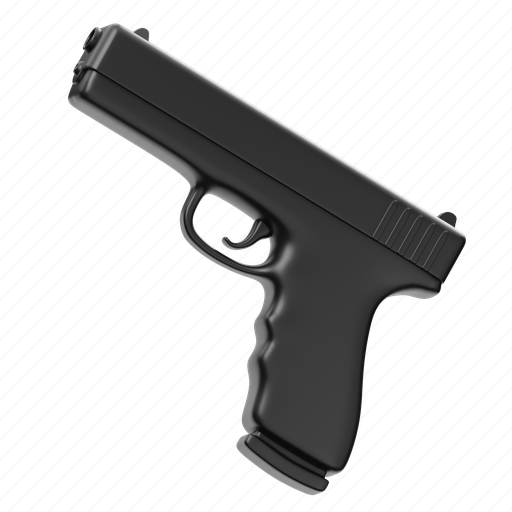 Police, handgun, crime, gun, weapon, pistol, criminal 3D illustration - Download on Iconfinder
