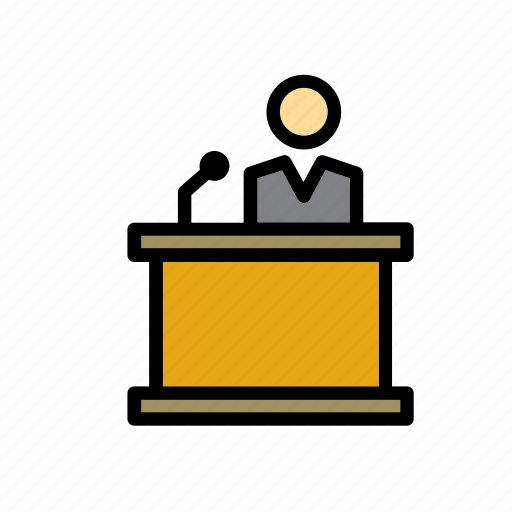Court, justice, lectern, man, reading, stand icon - Download on Iconfinder
