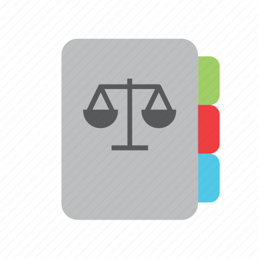 Book, justice, law, legislation, notebook, scale, scales icon - Download on Iconfinder