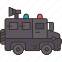 truck, swat, police, vehicle, transportation