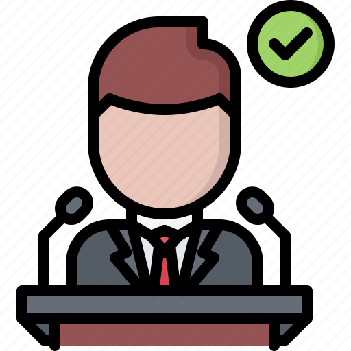 Candidate, politician, politics, pulpit, speech, vote, voting icon - Download on Iconfinder