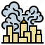 building, gas, pollution, smoke, toxic 
