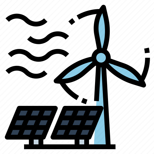 Ecology, energy, pollution, solar, wind icon - Download on Iconfinder