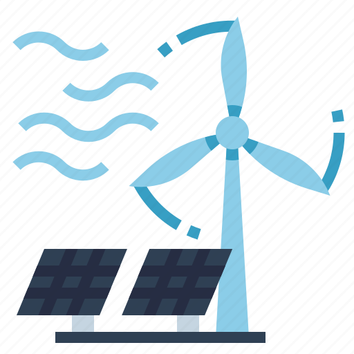 Ecology, energy, pollution, solar, wind icon - Download on Iconfinder