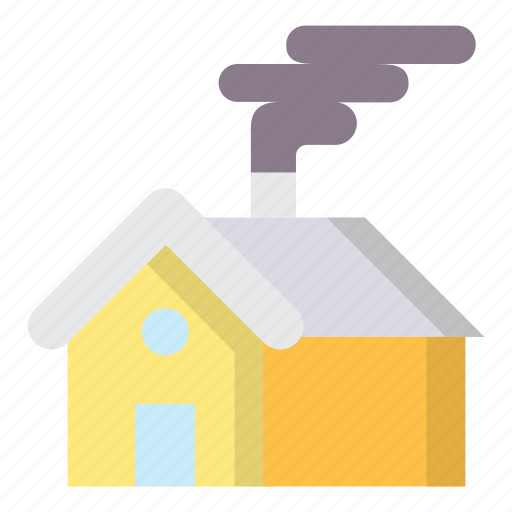 Pollution, chimney, smoke, house icon - Download on Iconfinder