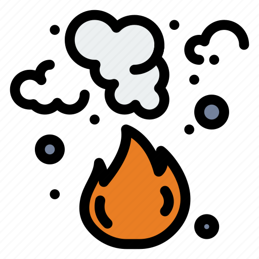 Burn, fire, garbage, pollution, smoke icon - Download on Iconfinder