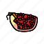 pomegranate, cut, ripe, slice, fruit, red 