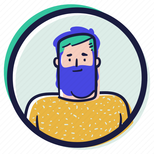 Man, male, person, user, account, avatar, beard illustration - Download on Iconfinder