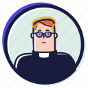 person, user, account, avatar, male, man, priest, christian 