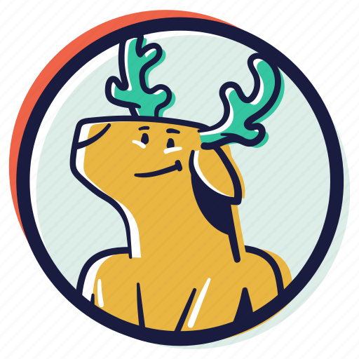 Animals, user, account, avatar, rheindeer, deer, animal illustration - Download on Iconfinder