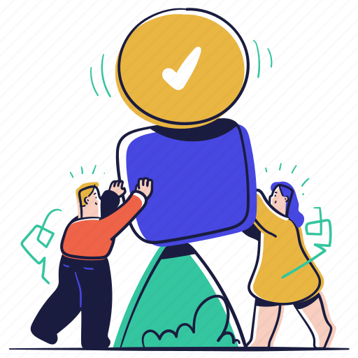 Achievements, accomplishment, achievement, confirm, approve, complete, teamwork illustration - Download on Iconfinder