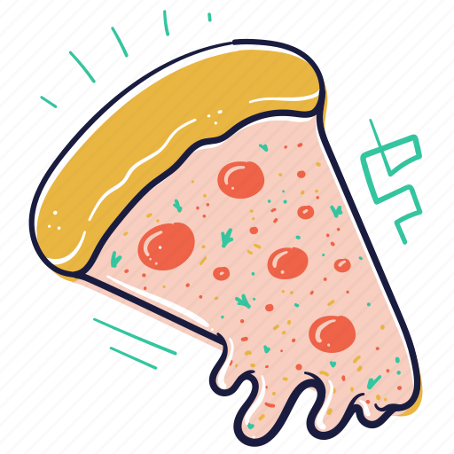 Food, pizza, slice, take, out, meal, dinner illustration - Download on Iconfinder