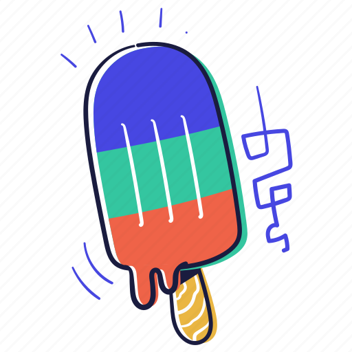 Food, snack, dessert, sweet, ice, cream, stick illustration - Download on Iconfinder