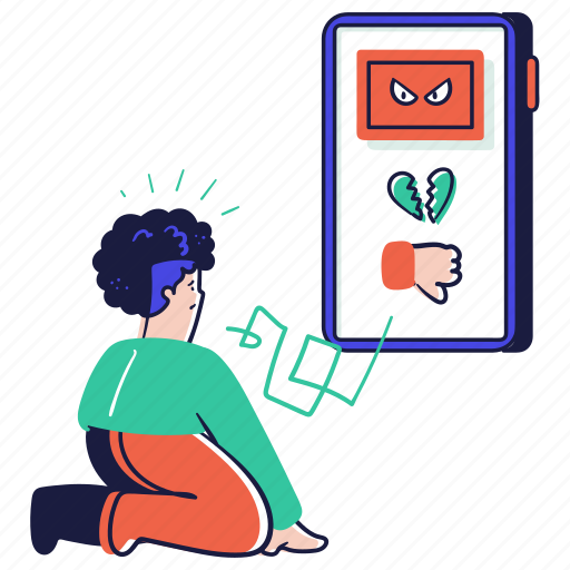Social, media, mobile, device, dislike, comment, rating illustration - Download on Iconfinder