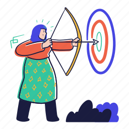 sports, archery, bow, arrow, target, aim 
