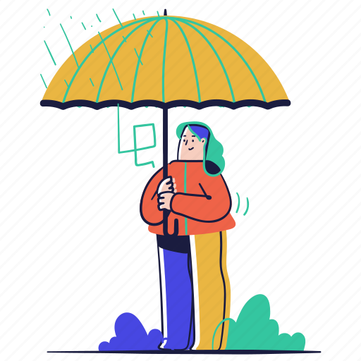 Weather, security, protection, safety, umbrella, rain, insurance illustration - Download on Iconfinder