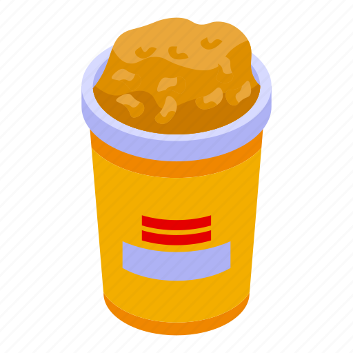 Popcorn, cinema, cup, isometric icon - Download on Iconfinder
