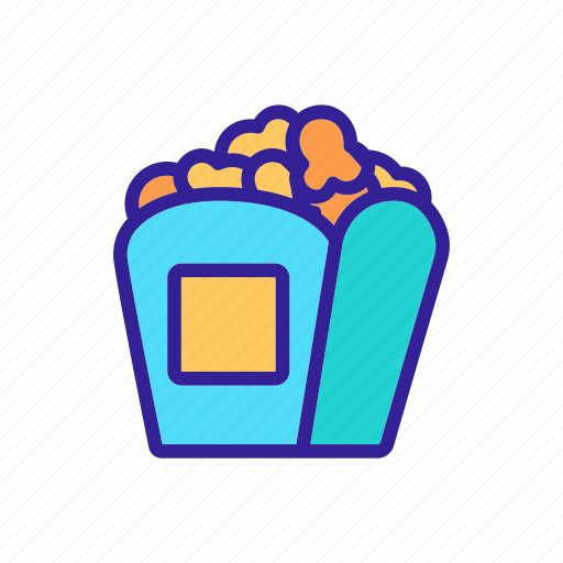 Bag, cup, glasses, paper, popcorn, snack, tasty icon - Download on Iconfinder