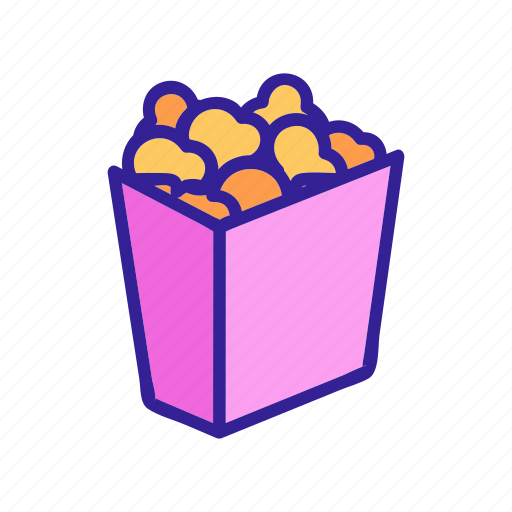 Bag, paper, popcorn, side, snack, tasty, view icon - Download on Iconfinder