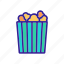 cinema, package, popcorn, side, snack, tasty, view 
