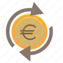 change, coin, euro, money, transfer