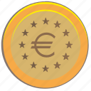 coin, euro, money, pay