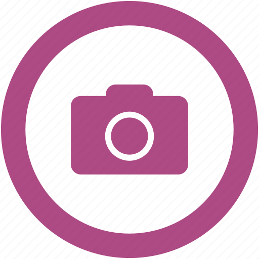 Camera, digital, photo, round icon - Download on Iconfinder