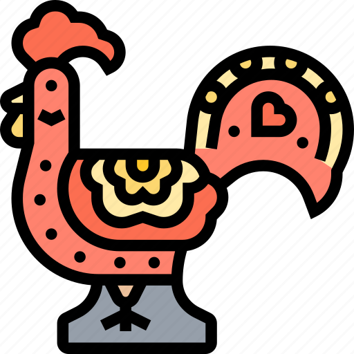 Rooster, barcelos, cockerel, portuguese, craft icon - Download on Iconfinder
