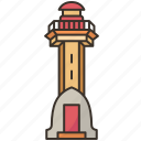 lighthouse, beacon, coast, shore, ocean