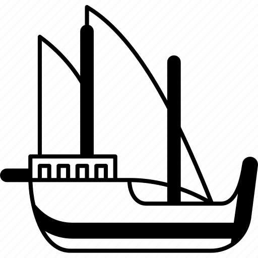 Caravel, ship, nautical, pirate, sailboat icon - Download on Iconfinder