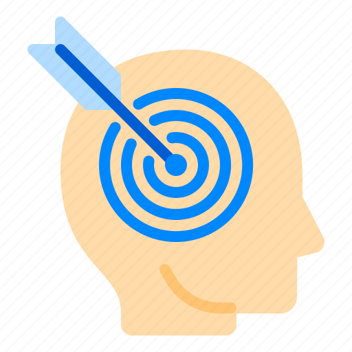 Brain, business, focus, goal, head, mind, target icon - Download on Iconfinder