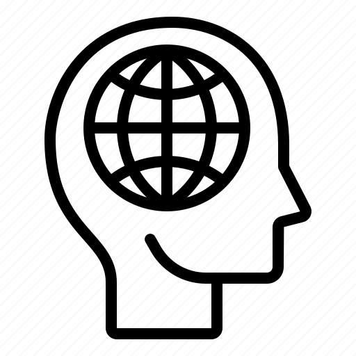 Brain, globally, head, mind, think icon - Download on Iconfinder