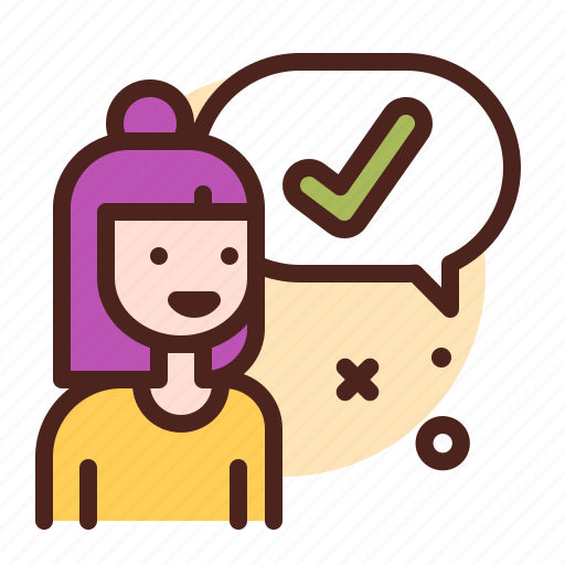 Woman, approve, mindset, positive icon - Download on Iconfinder