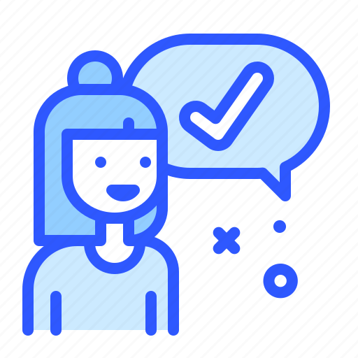 Woman, approve, mindset, positive icon - Download on Iconfinder