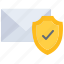 envelope, letter, protection, insurance, shield, check, post, office, delivery 