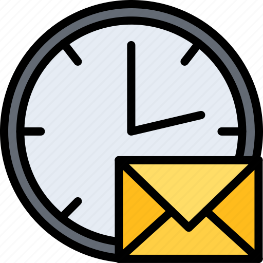 Time, clock, letter, envelope, post, office, delivery icon - Download on Iconfinder