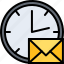 time, clock, letter, envelope, post, office, delivery, postal, service 