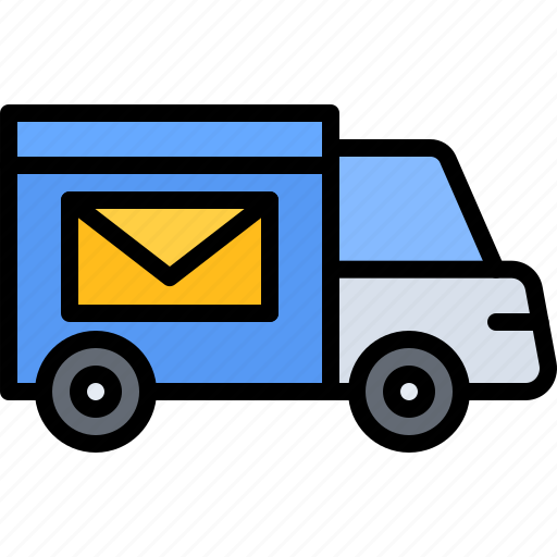 Car, truck, postman, letter, envelope, post, office icon - Download on Iconfinder