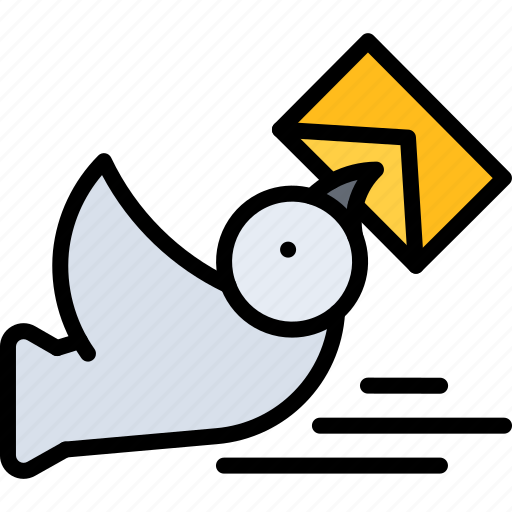 Carrier, pigeon, bird, envelope, letter, post, office icon - Download on Iconfinder