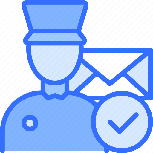 Customs, control, check, envelope, letter, man, post icon - Download on Iconfinder