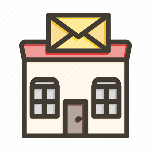 Post office, building, mail, office, post icon - Download on Iconfinder