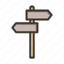directional panels, arrows, direction, sign, navigation