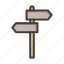 directional panels, arrows, direction, sign, navigation 