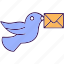 carrier pigeon, pigeon mail, pigeon letter, pigeon post, messenger pigeon 