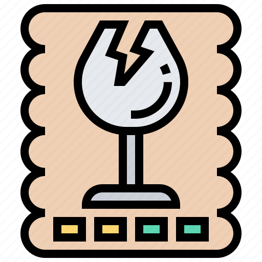 Breakable, caution, fragile, glass, warning icon - Download on Iconfinder