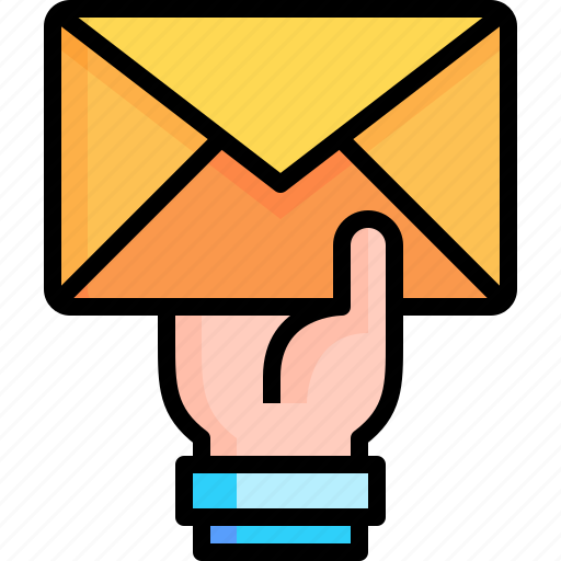 Email, envelope, send, hand, contact icon - Download on Iconfinder