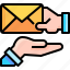 email, hands, inbox, receiver, communications 