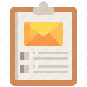 clipboard, letter, checklist, document, files