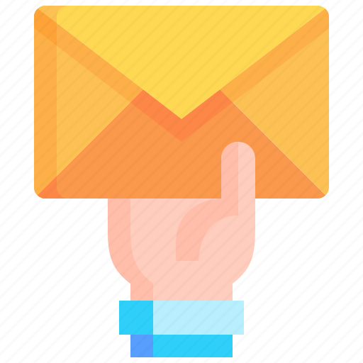 Email, envelope, send, hand, contact icon - Download on Iconfinder